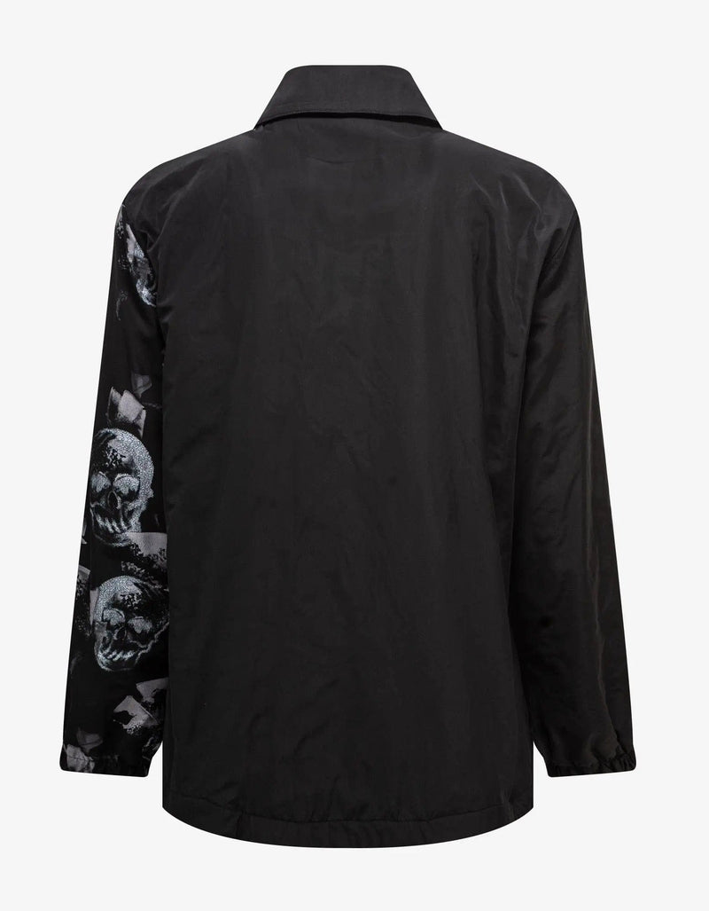 Palm Angels Palm Angels Black Sleeve Print Coach Jacket