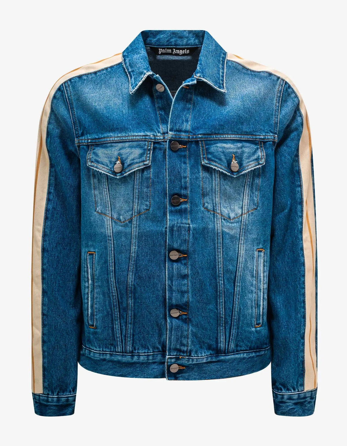 Palm Angels Palm Angels Blue Track Denim Jacket