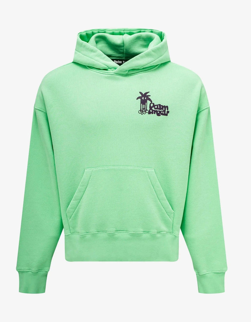 Palm Angels Palm Angels Green Douby Logo Hoodie