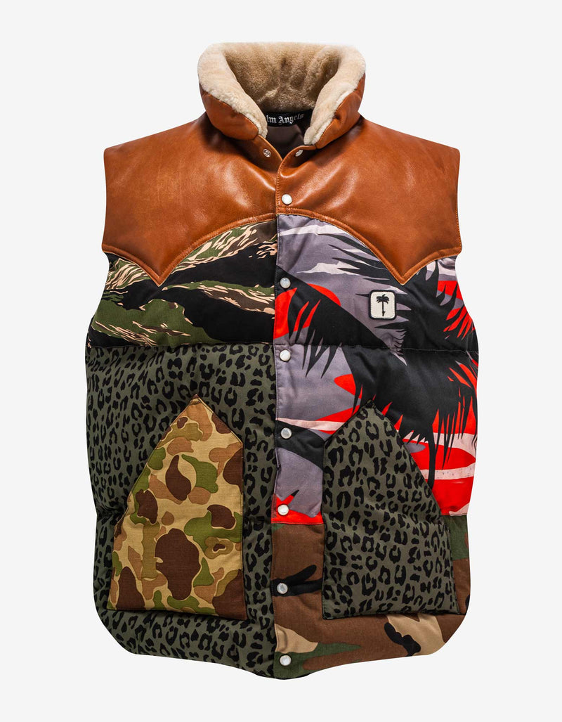 Palm Angels Patchwork Print Gilet