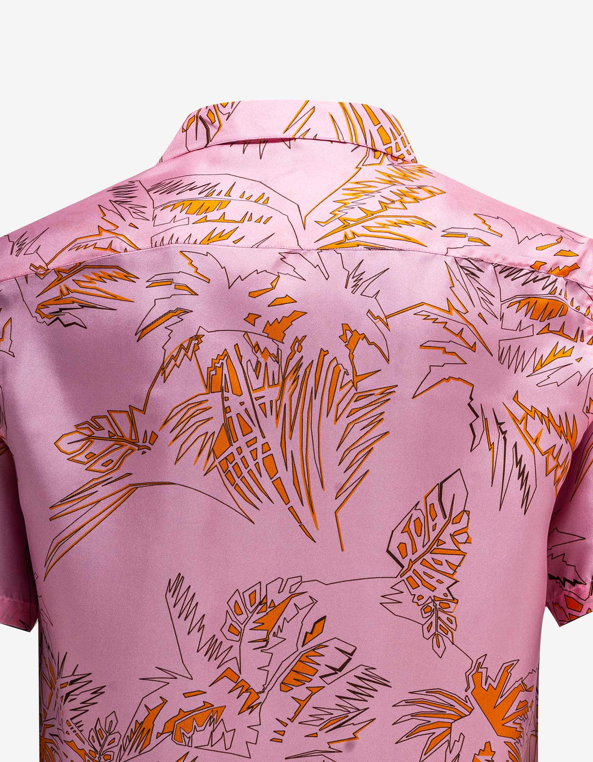 Palm Angels Pink Abstract Palms Bowling Shirt