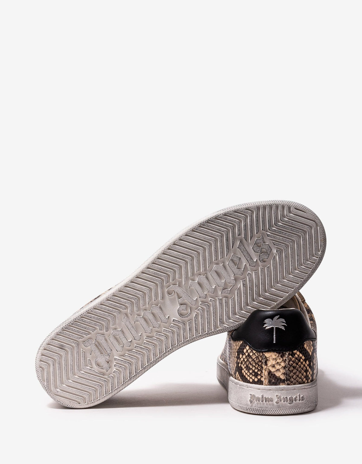 Palm Angels Python Embossed Tennis Trainers