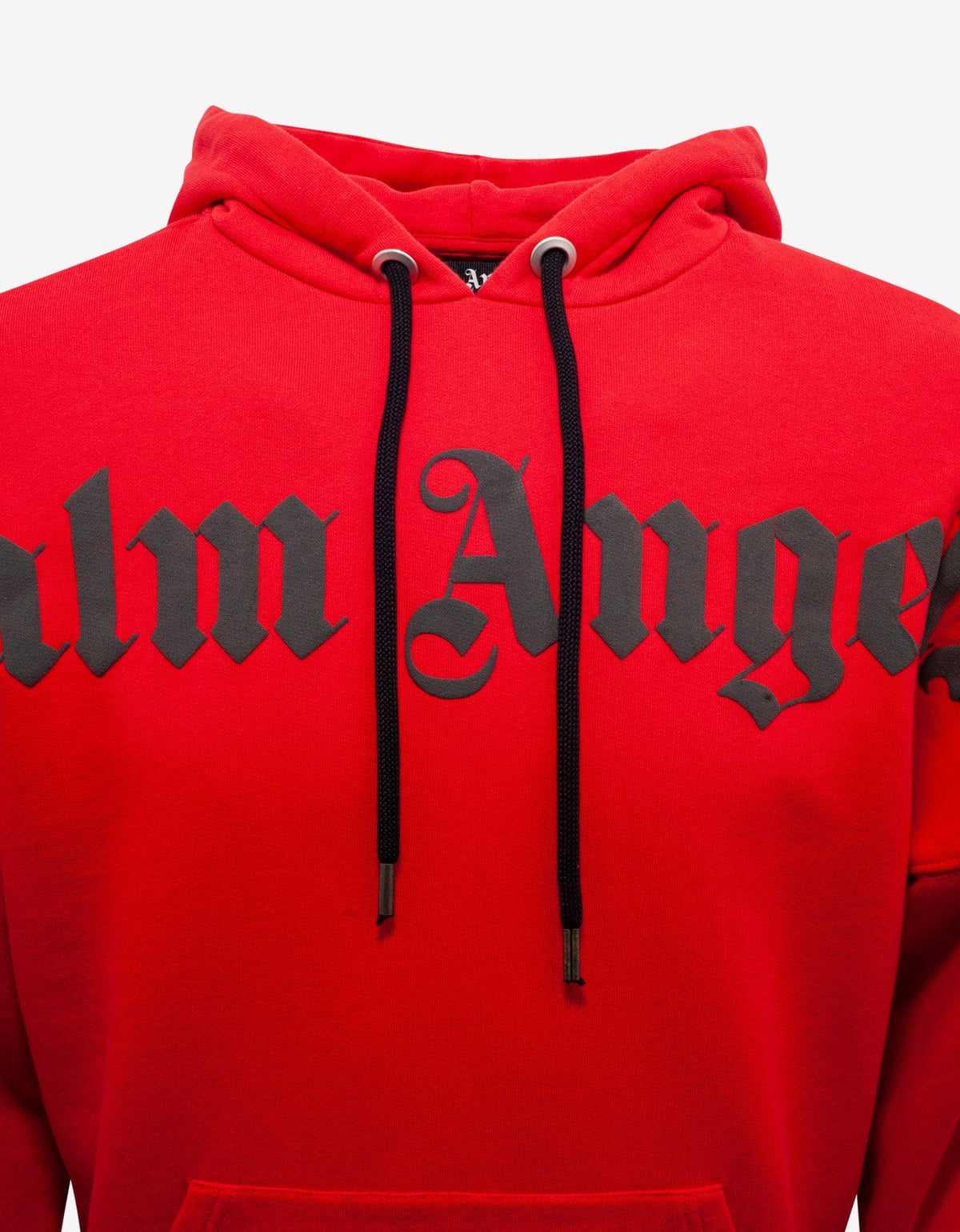 Palm Angels Red Logo Print Oversized Hoodie