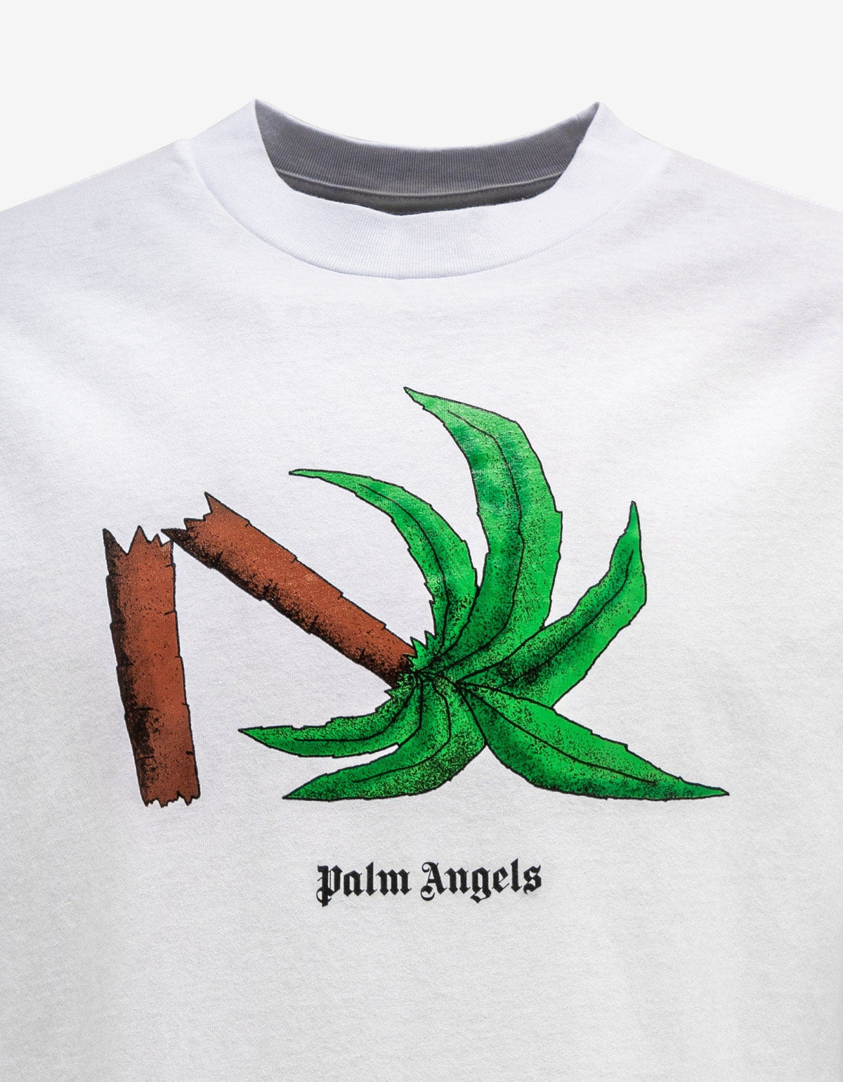 Palm Angels White Broken Palm T-Shirt