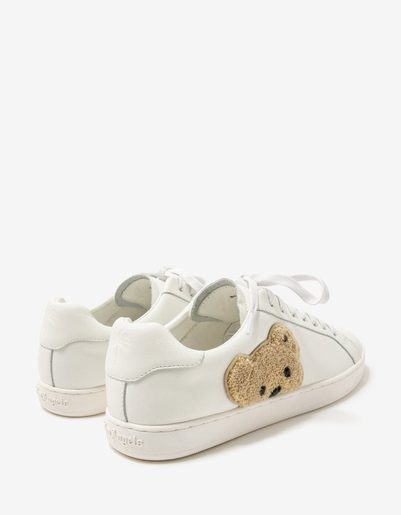 Palm Angels White New Teddy Bear Tennis Trainers