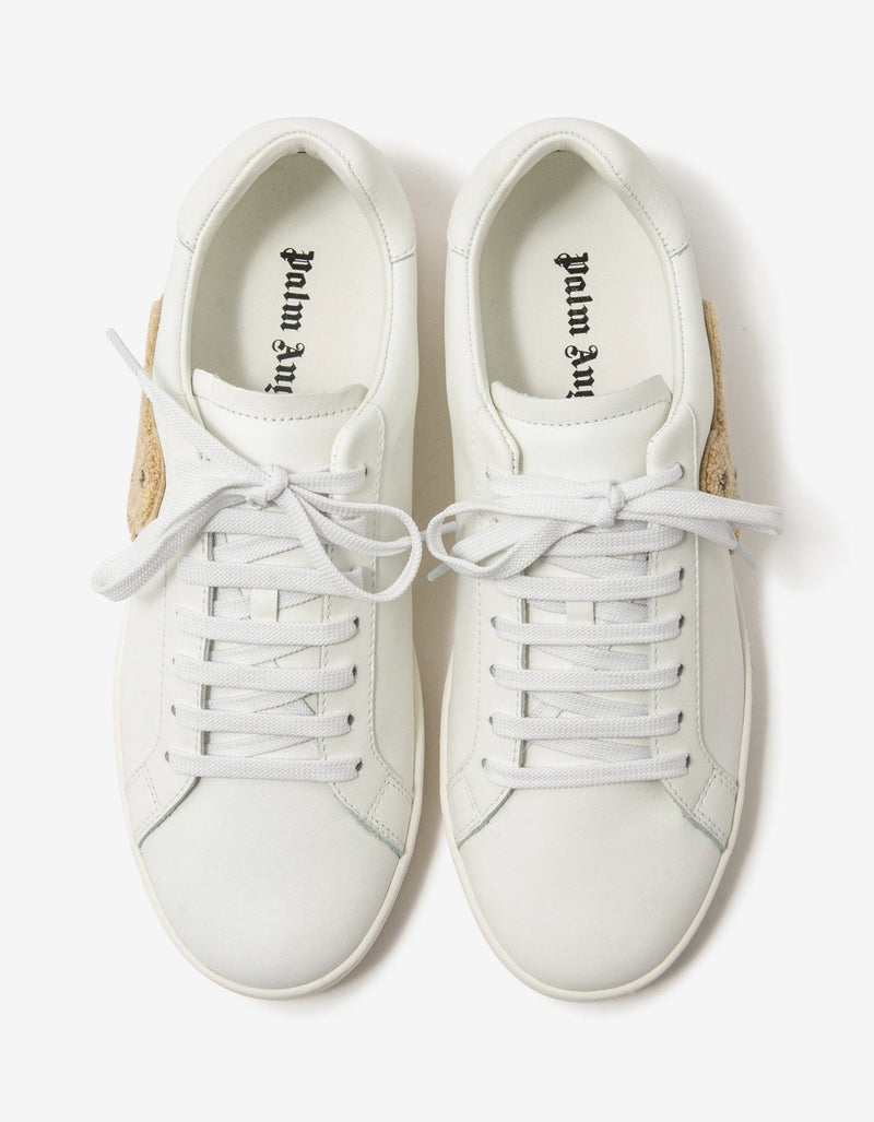 Palm Angels White New Teddy Bear Tennis Trainers