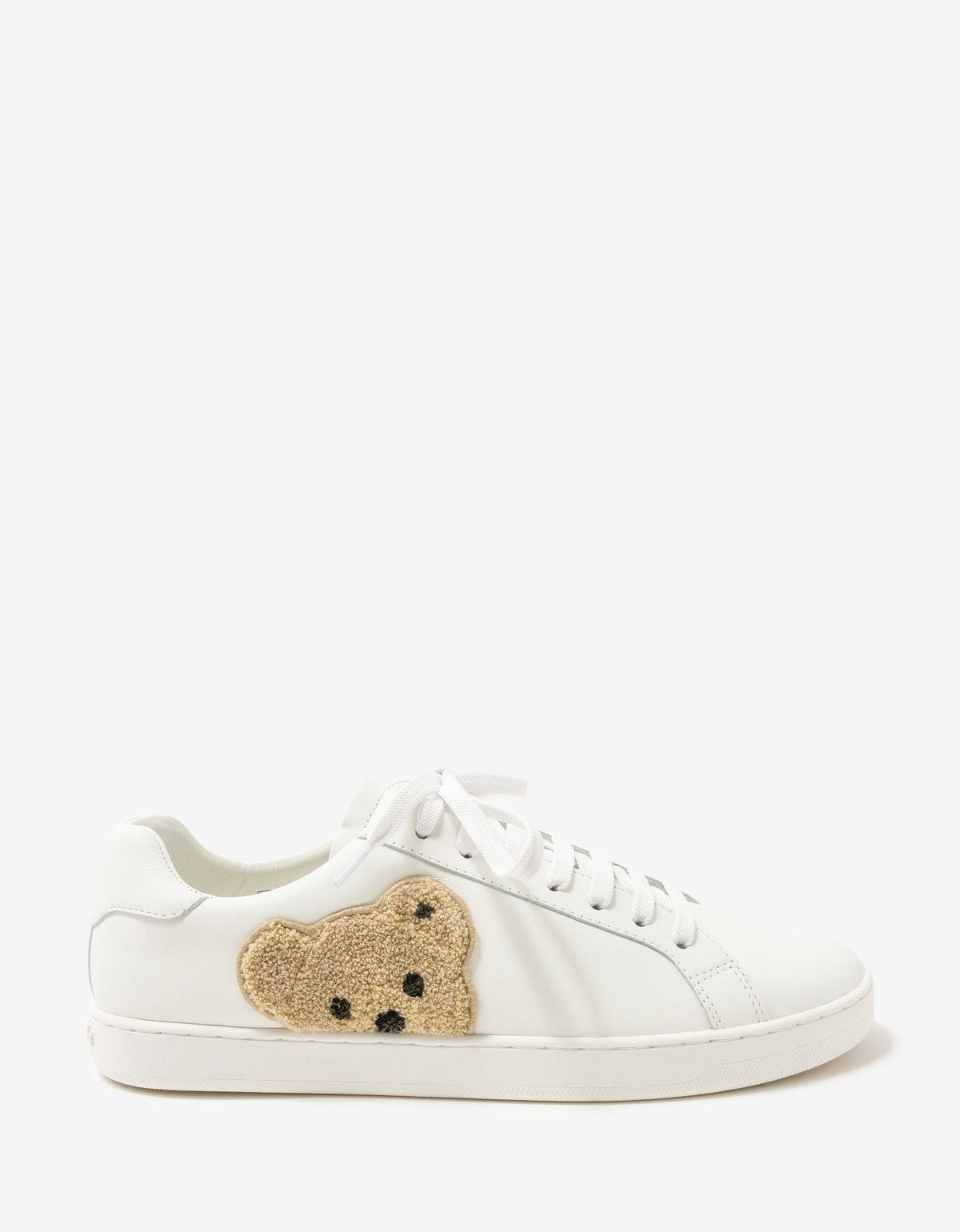 Palm Angels White New Teddy Bear Tennis Trainers