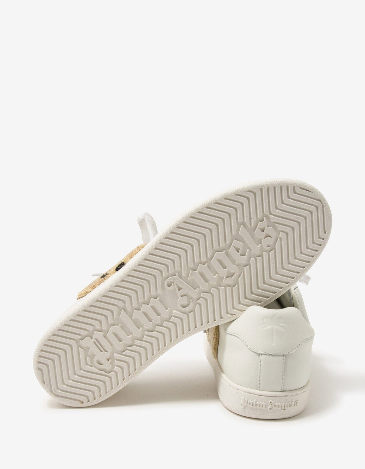 Palm Angels White New Teddy Bear Tennis Trainers