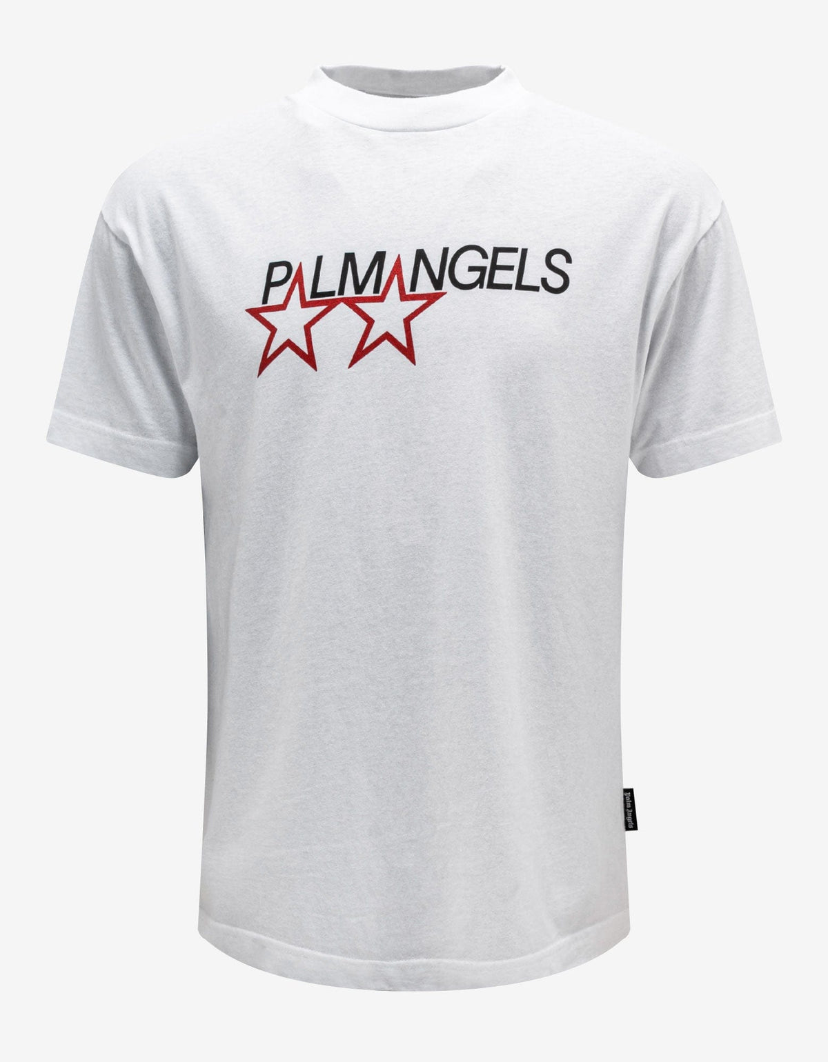 Palm Angels White Racing Star Print T-Shirt