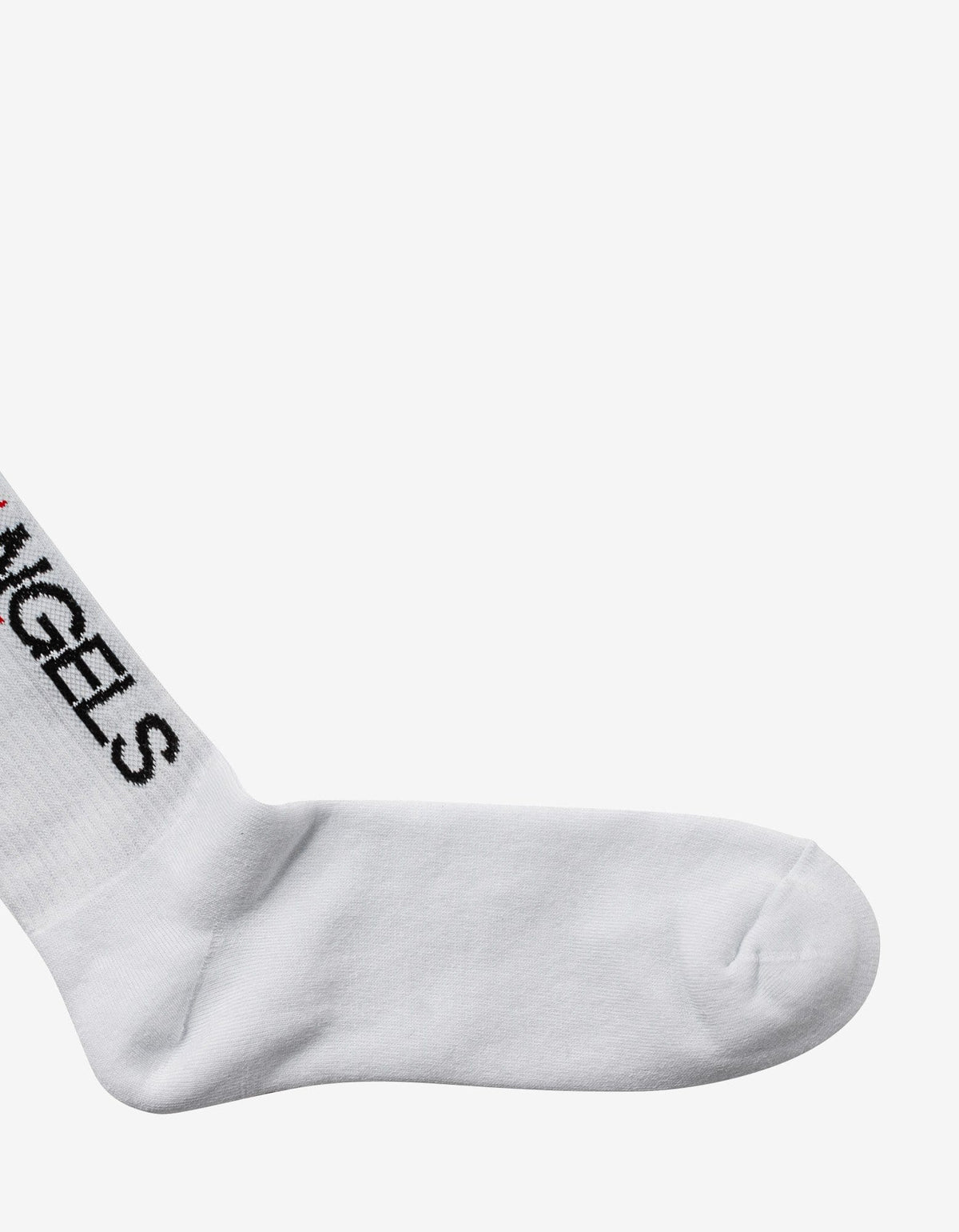 Palm Angels White Racing Star Socks