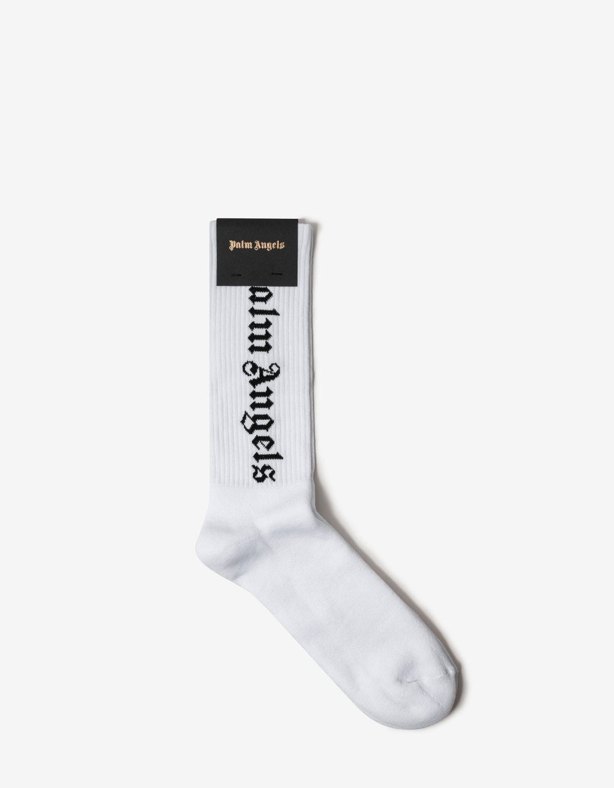 Palm Angels White Vertical Logo Socks