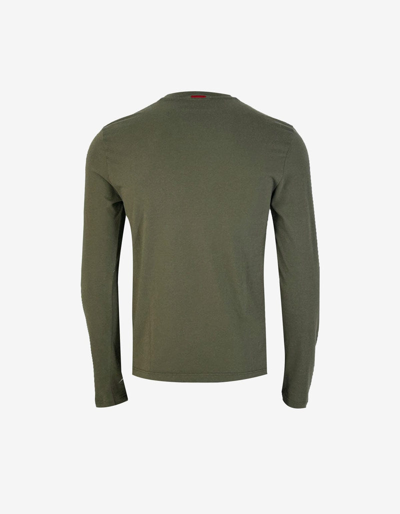 Prada Linea Rossa Green Long Sleeve T-Shirt