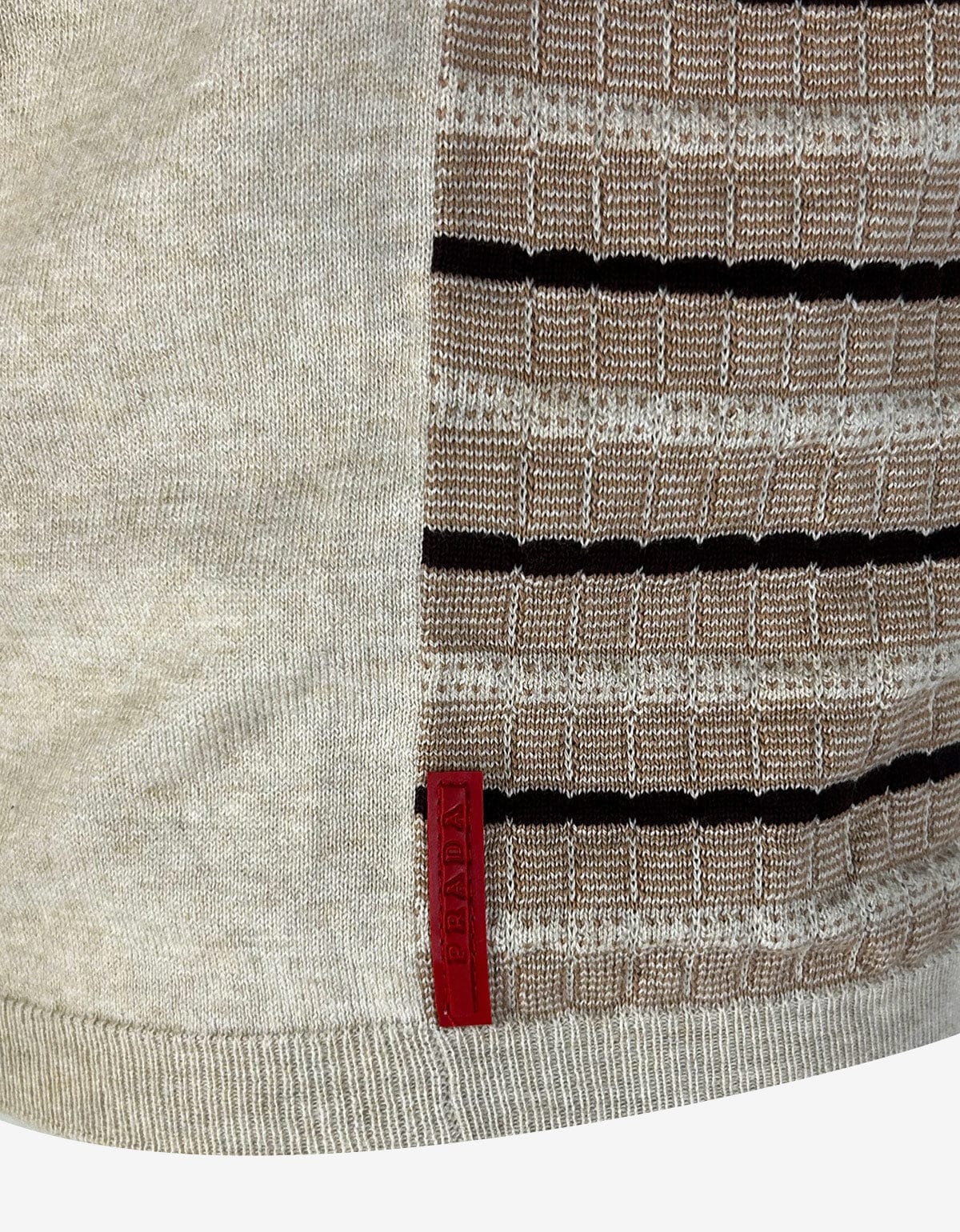 Prada Linea Rossa Knitted Stripe Sleeveless Knitwear