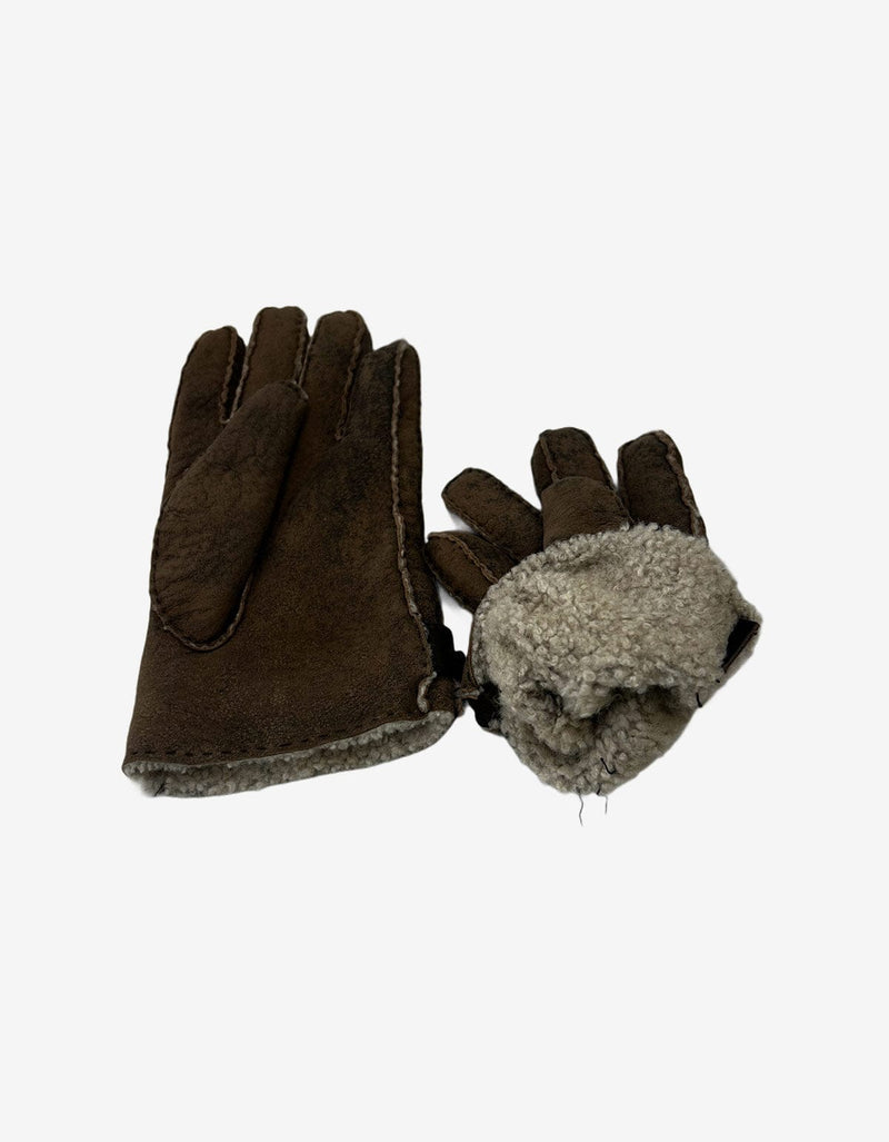 Prada Shearling Gloves With Buckle Fastening