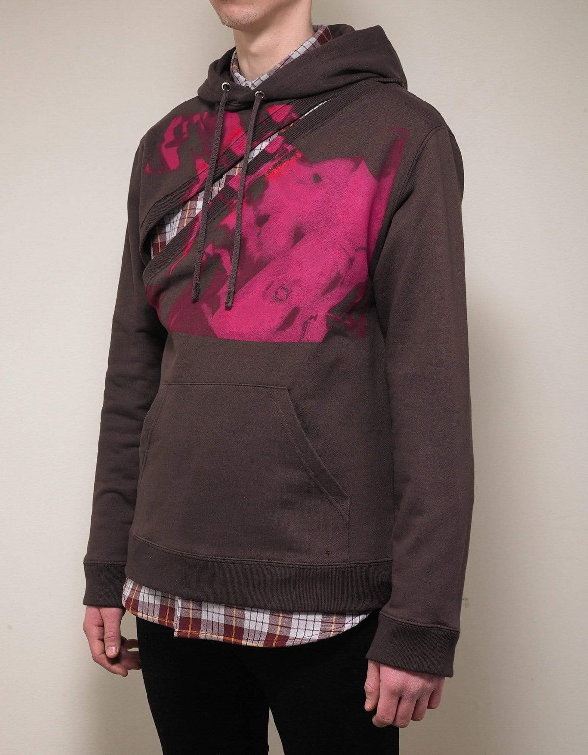 Raf Simons Brown Two-Piece Hoodie