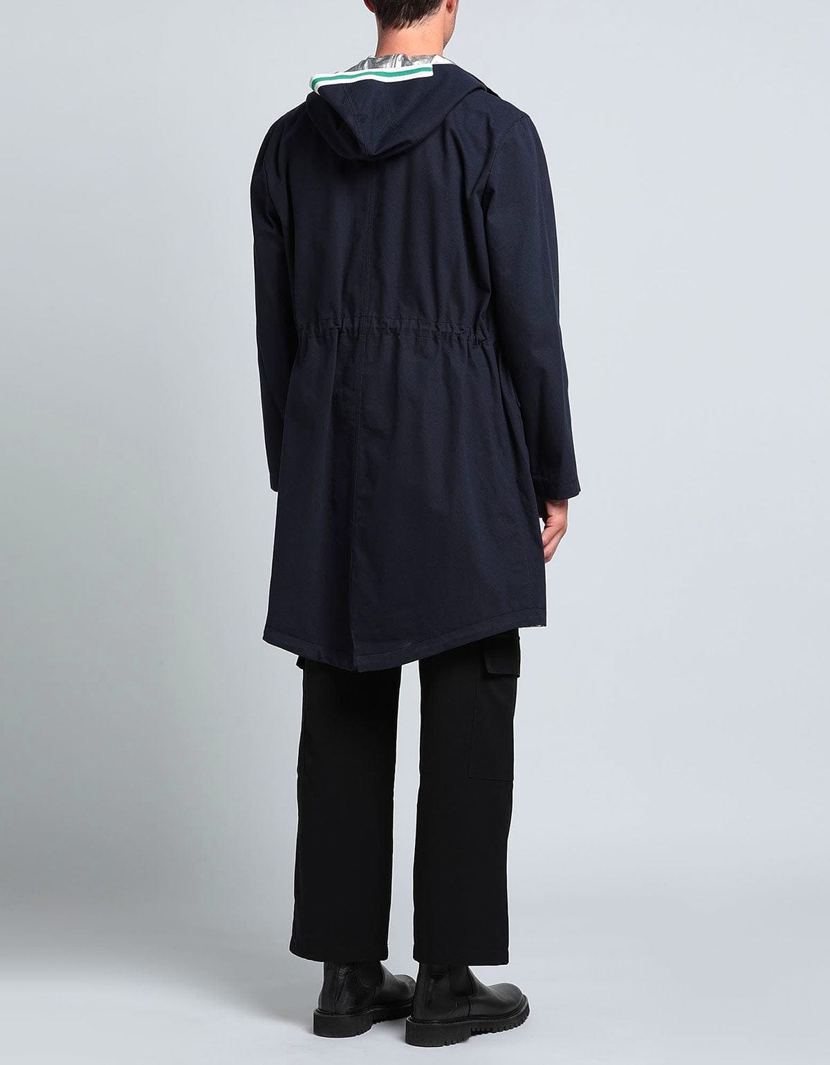 Raf Simons Navy Blue Parka with Silver Interior