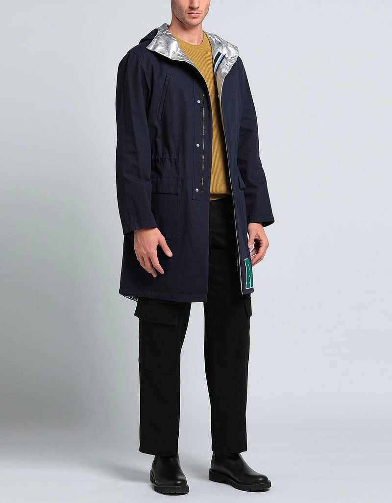 Raf Simons Navy Blue Parka with Silver Interior