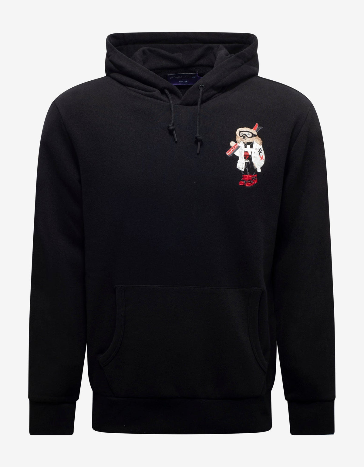 Ralph Lauren Purple Label Black Ski Bear Logo Hoodie