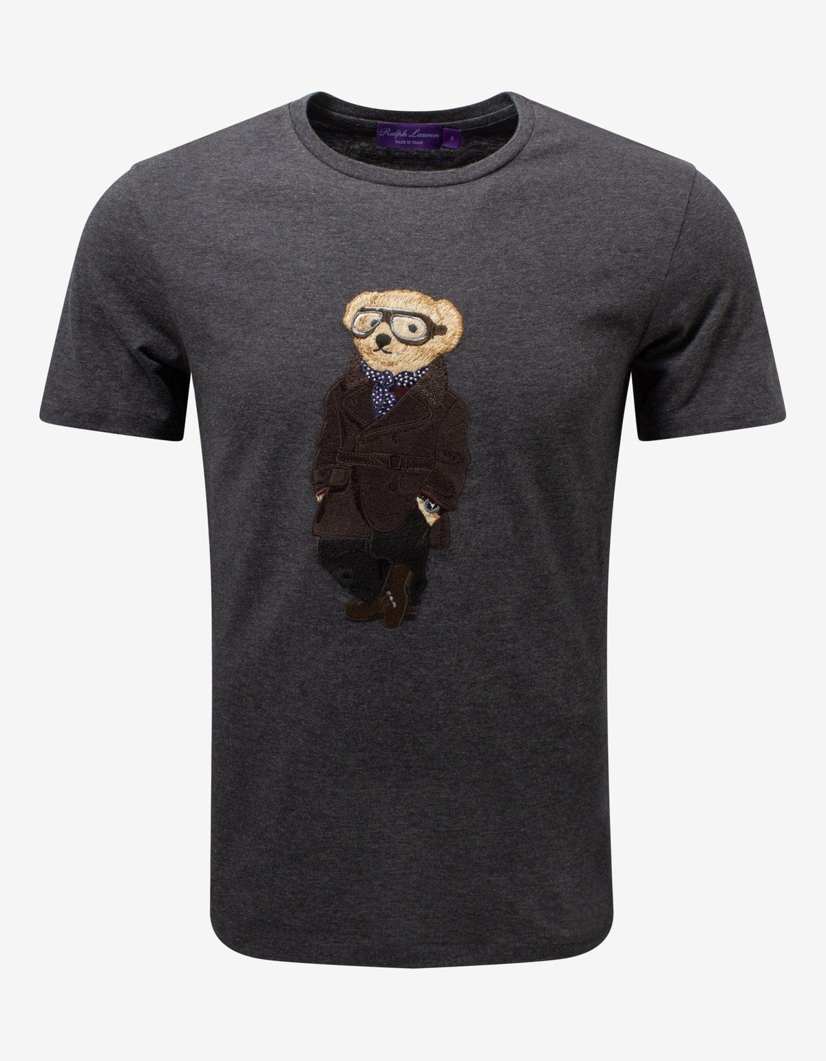 Ralph Lauren Purple Label Grey Aviation Bear T-Shirt