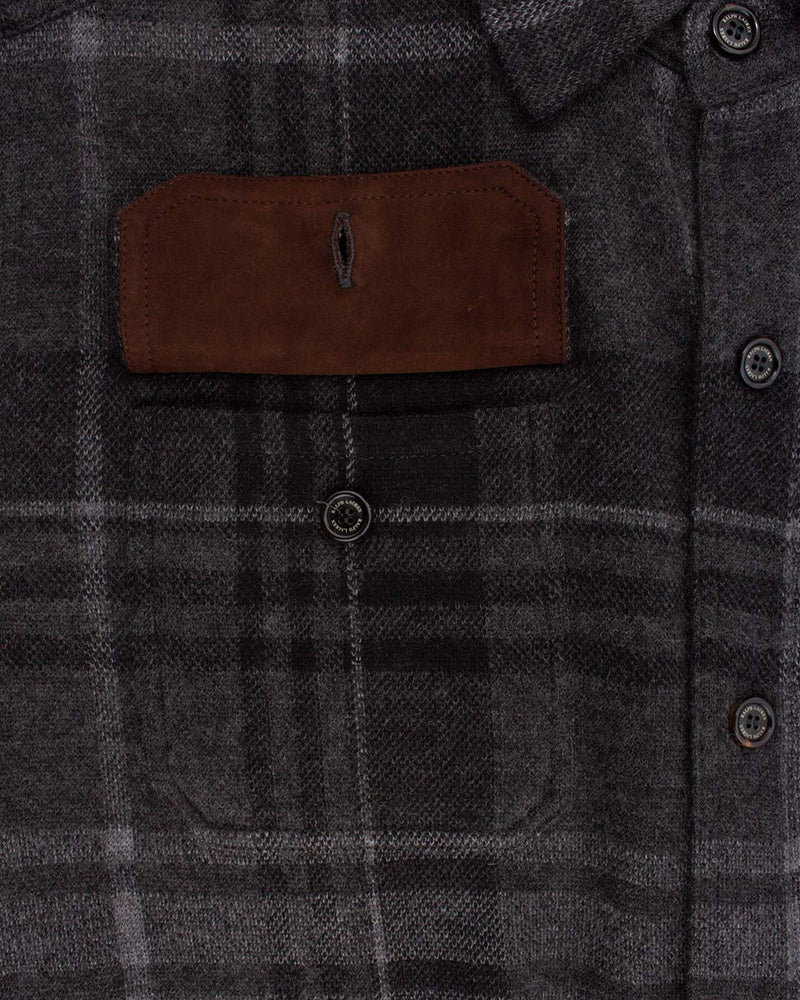 Ralph Lauren Purple Label Grey Plaid Cashmere Overshirt