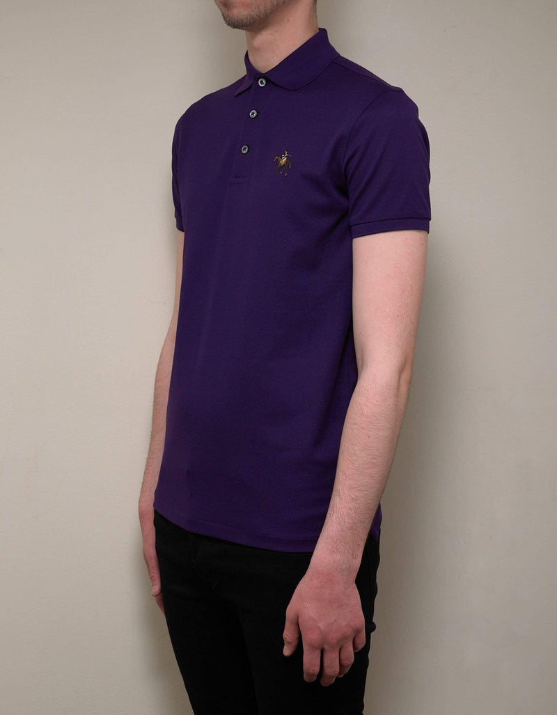 Ralph Lauren Purple Label Purple Pony Embroidery Polo T-Shirt