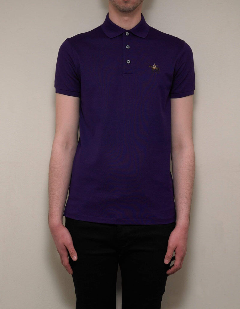 Ralph Lauren Purple Label Purple Pony Embroidery Polo T-Shirt