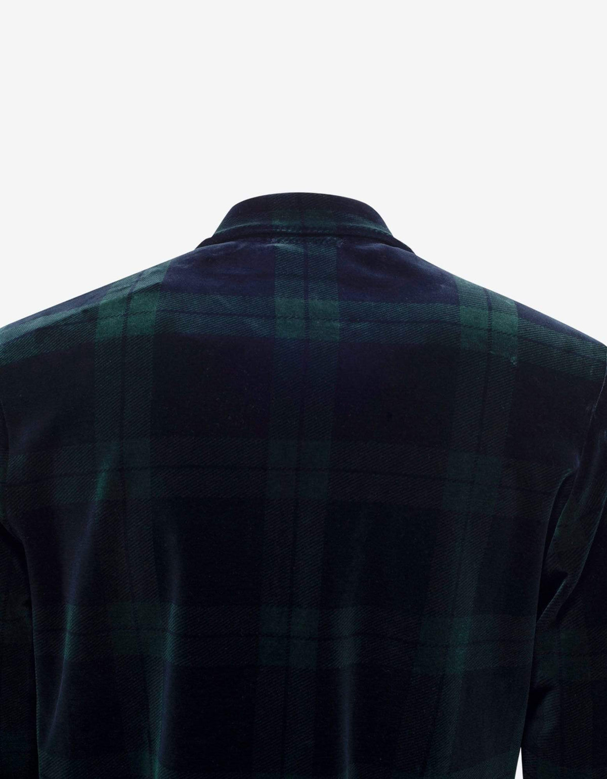 Ralph Lauren Purple Label Tartan Print Velvet Track Jacket