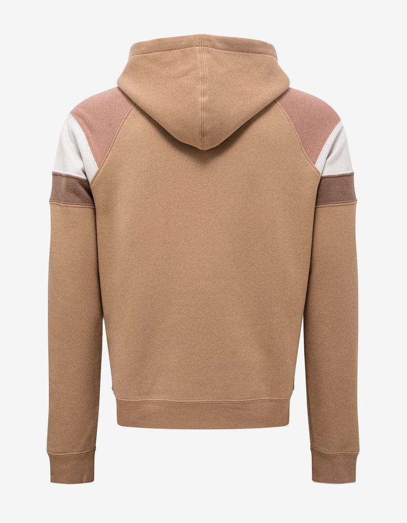 Saint Laurent Biege Raglan Sleeve Logo Hoodie