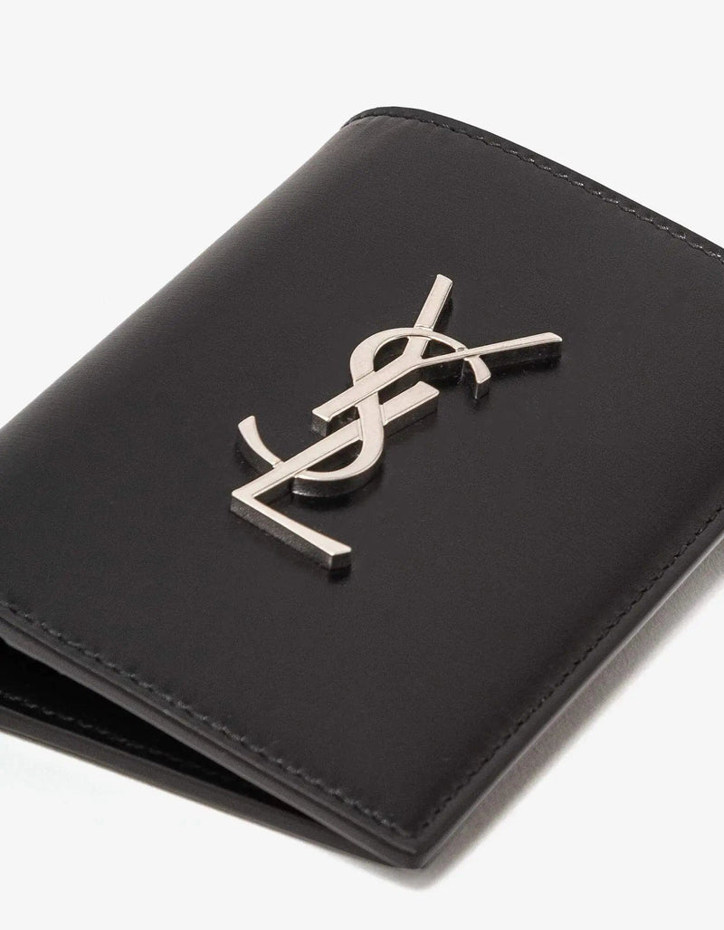 Saint Laurent Black Cassandre Card Wallet