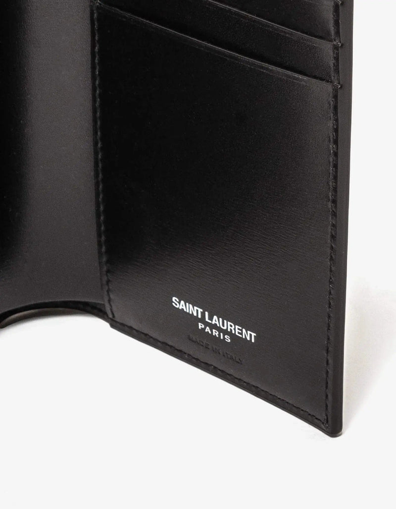 Saint Laurent Black Cassandre Card Wallet