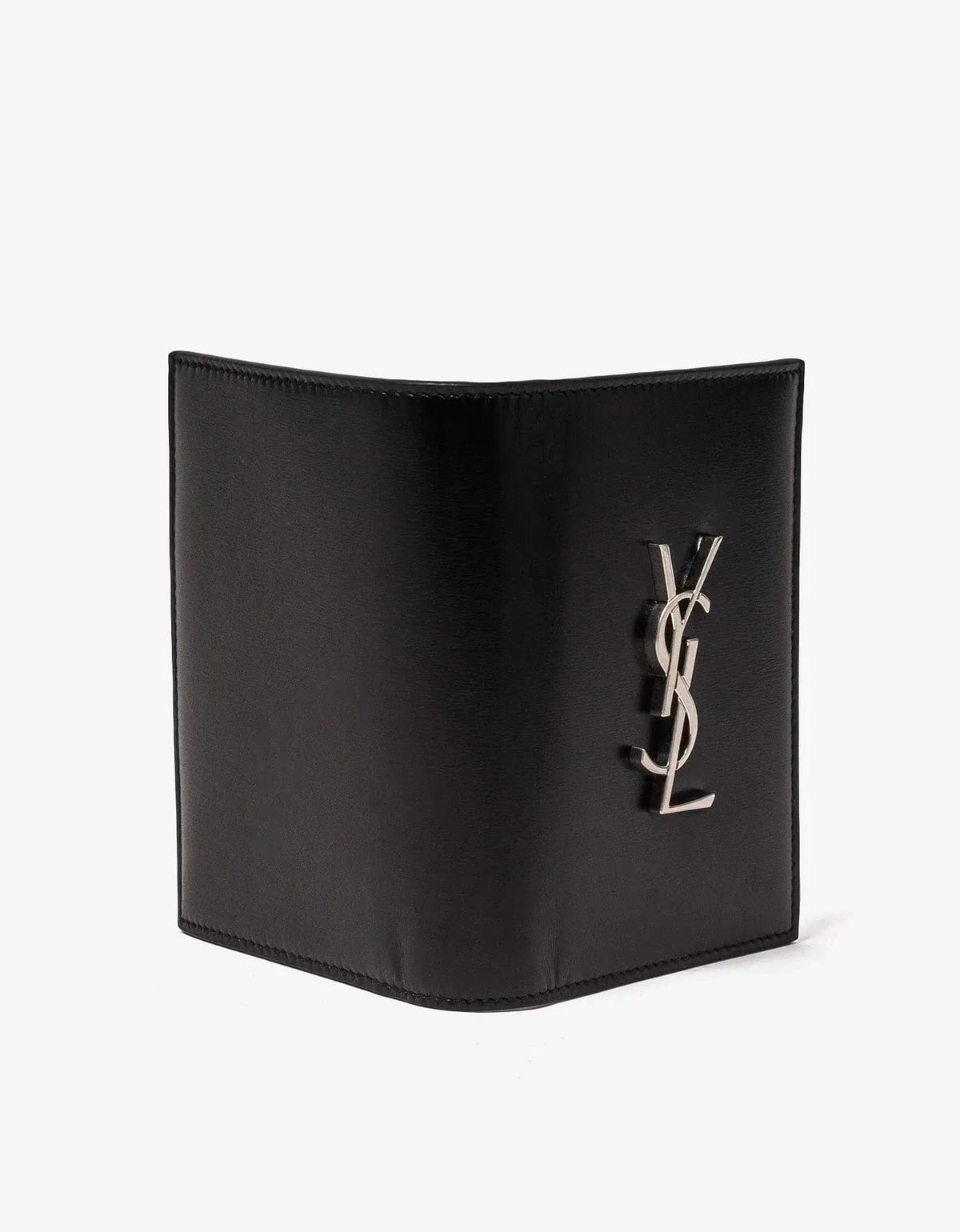 Saint Laurent Black Cassandre Card Wallet