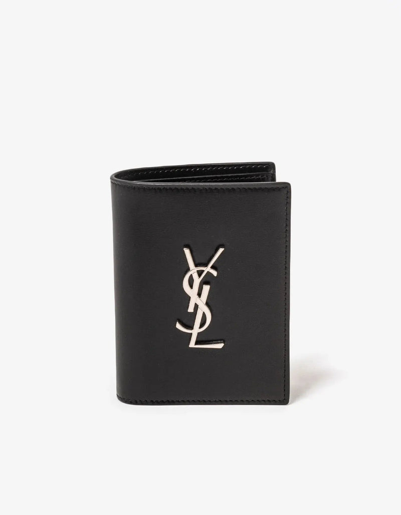 Saint Laurent Black Cassandre Card Wallet