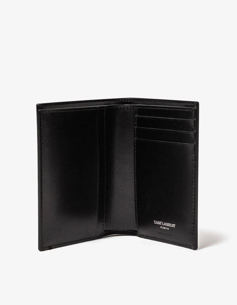 Saint Laurent Black Cassandre Card Wallet