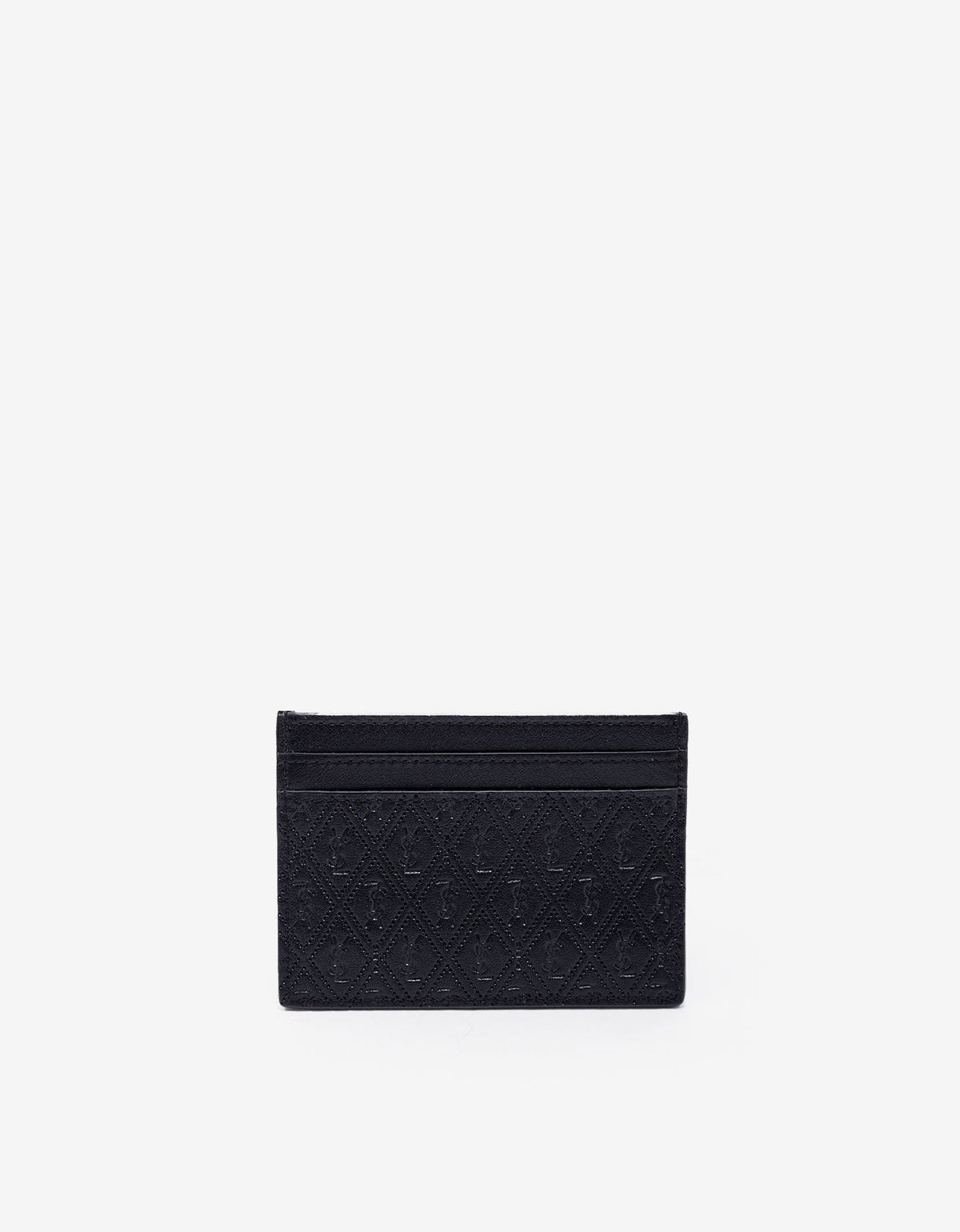 Saint Laurent Black Cassandre Monogram Card Holder