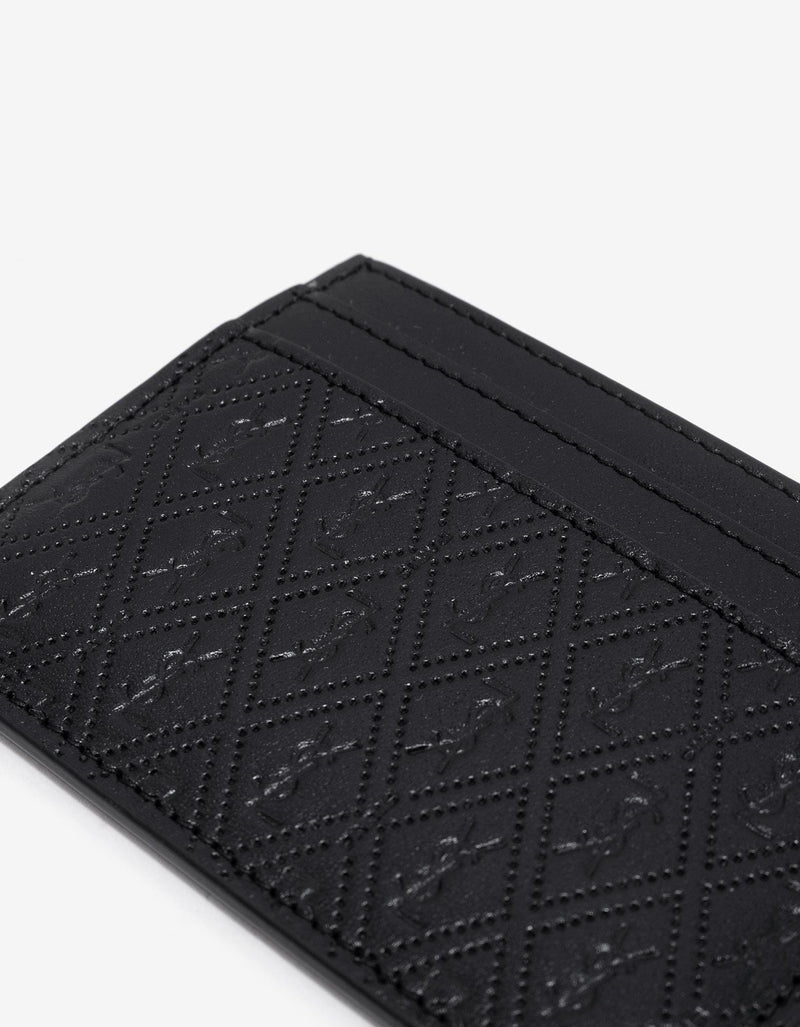 Saint Laurent Black Cassandre Monogram Card Holder