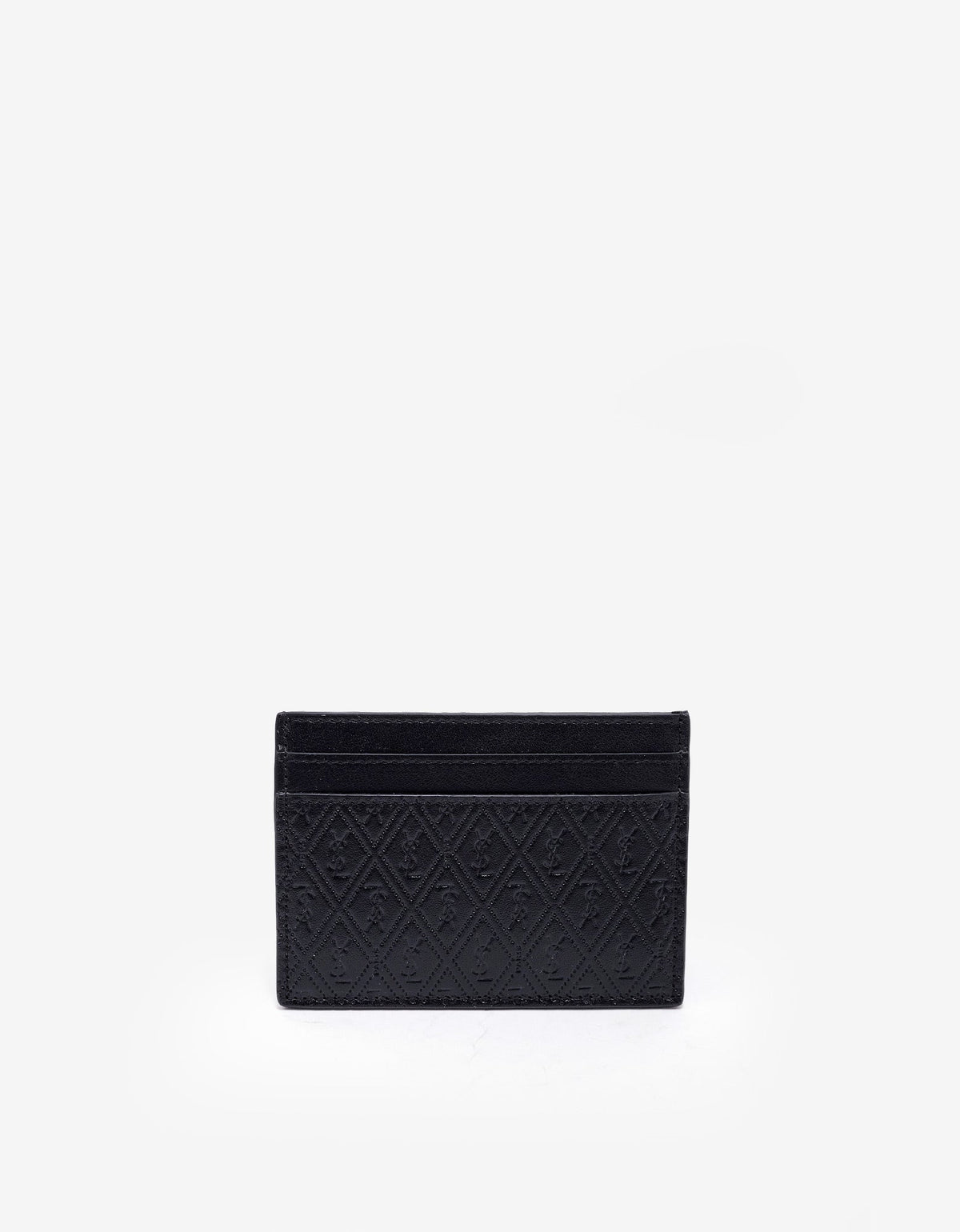 Saint Laurent Black Cassandre Monogram Card Holder