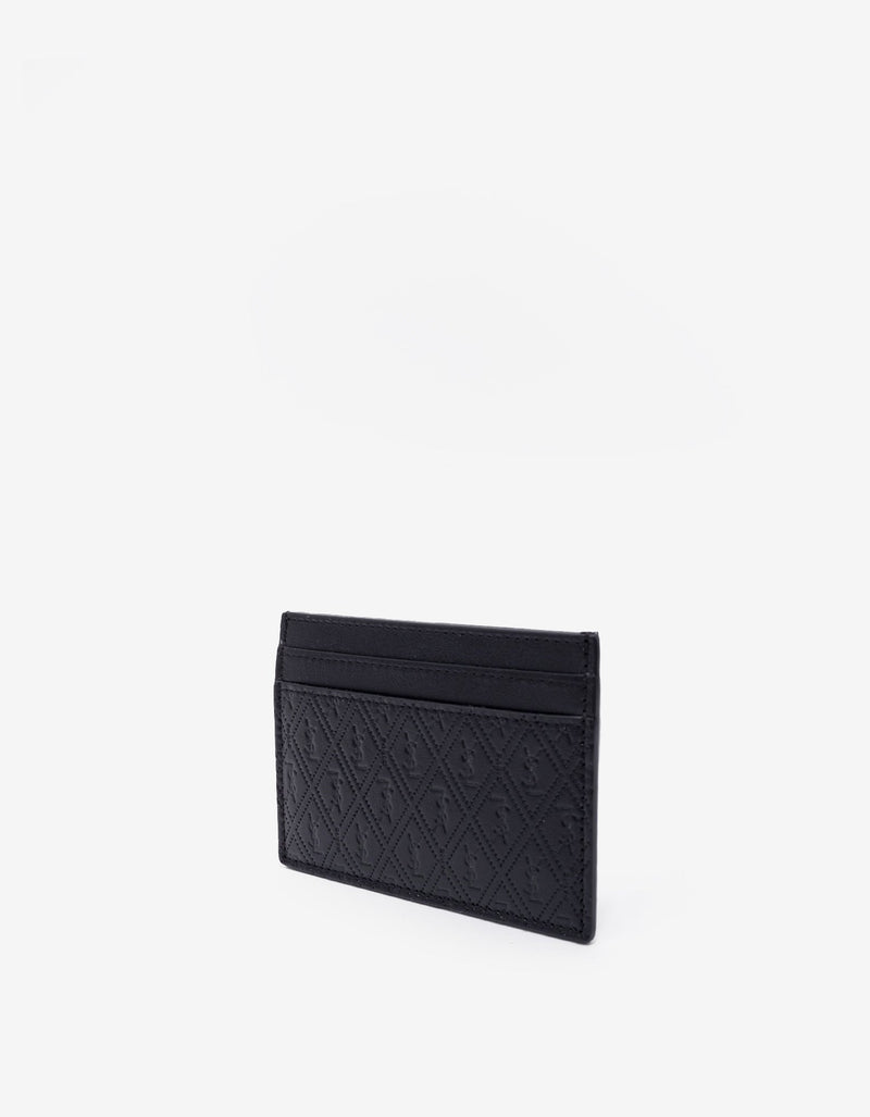 Saint Laurent Black Cassandre Monogram Card Holder