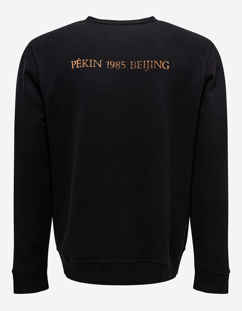 Saint Laurent Black Chinese Lettering Sweatshirt