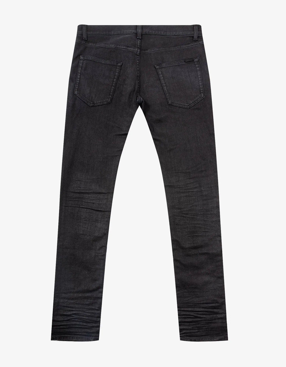 Saint Laurent Black Coated Skinny Jeans