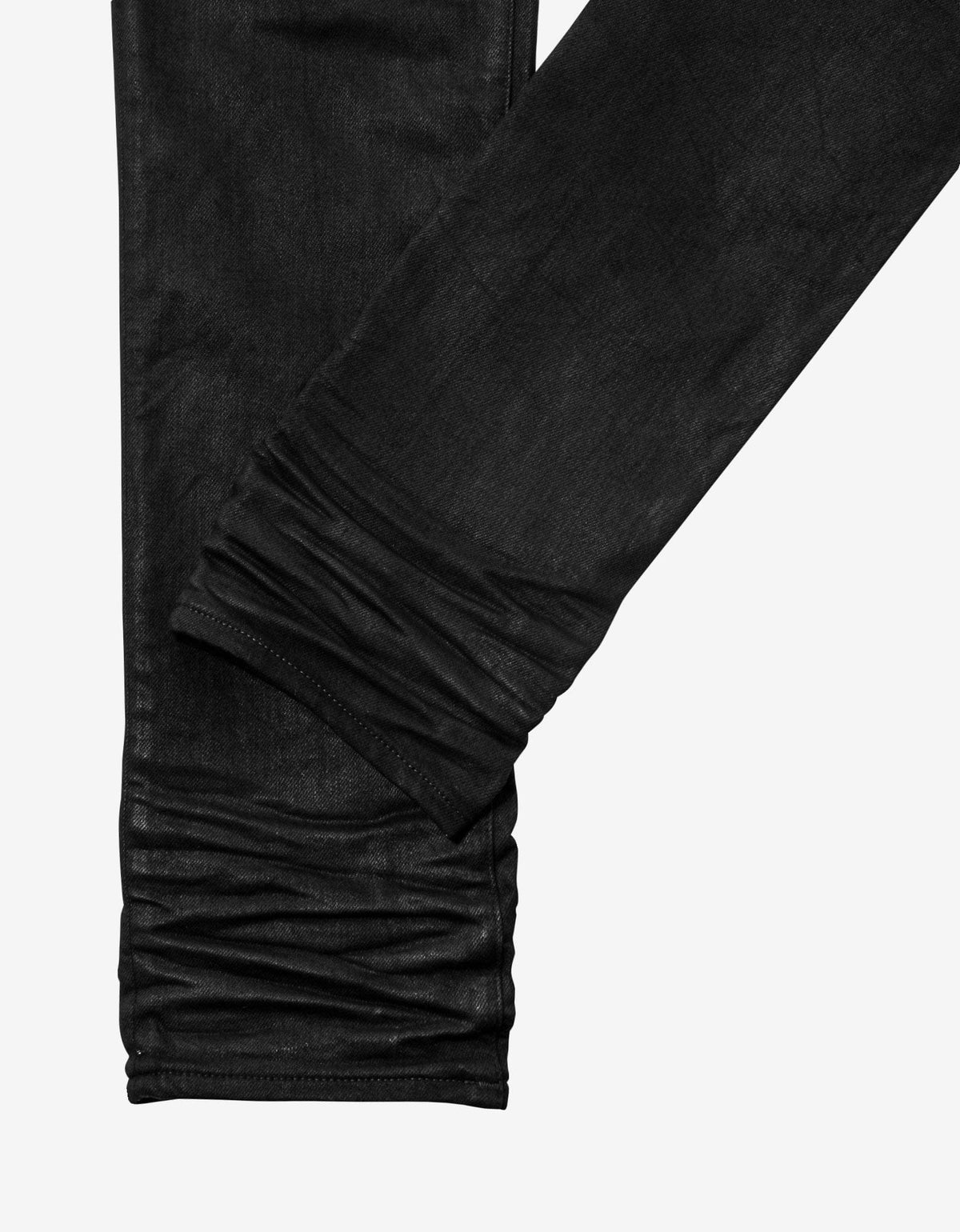 Saint Laurent Black Coated Skinny Jeans