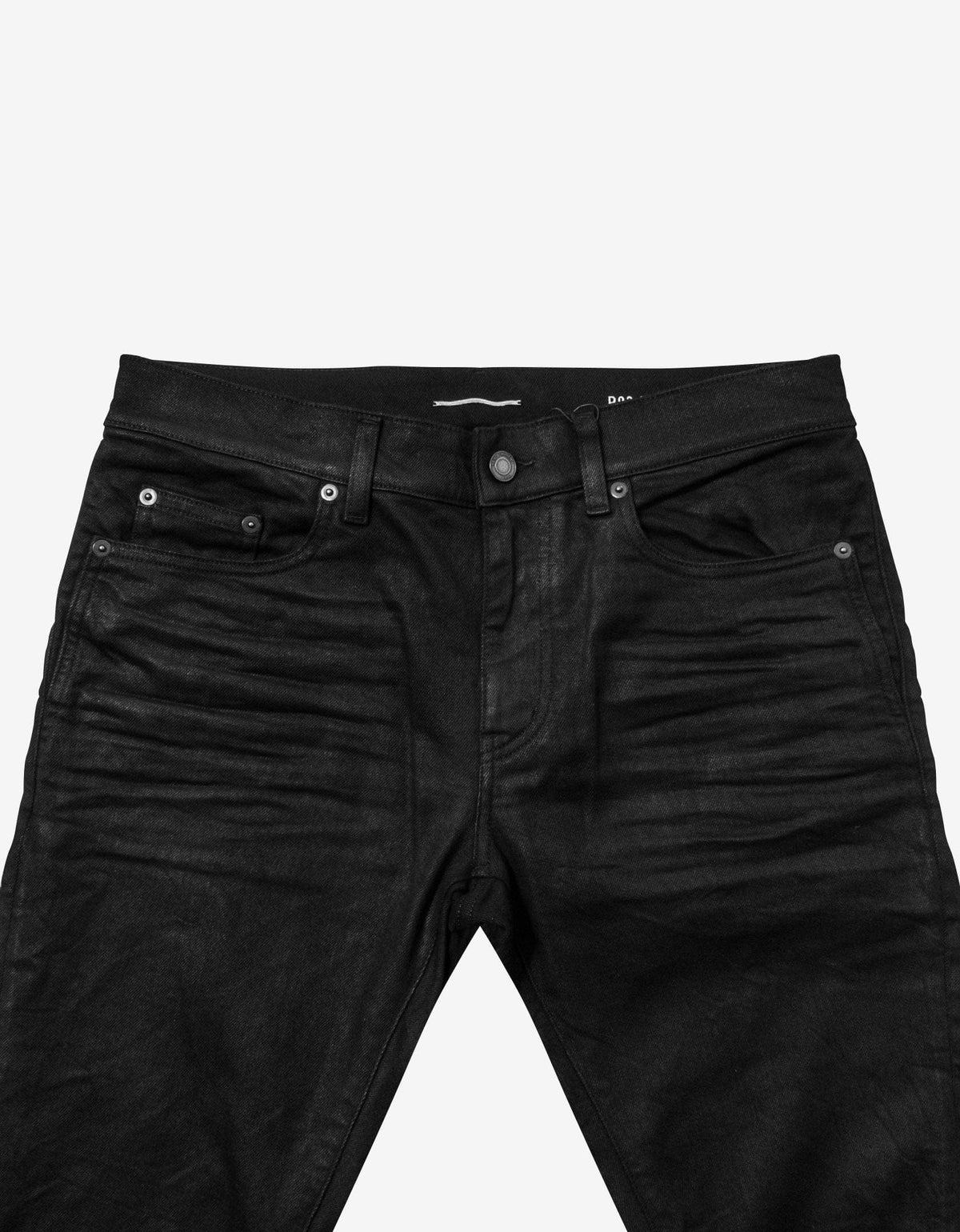 Saint Laurent Black Coated Skinny Jeans