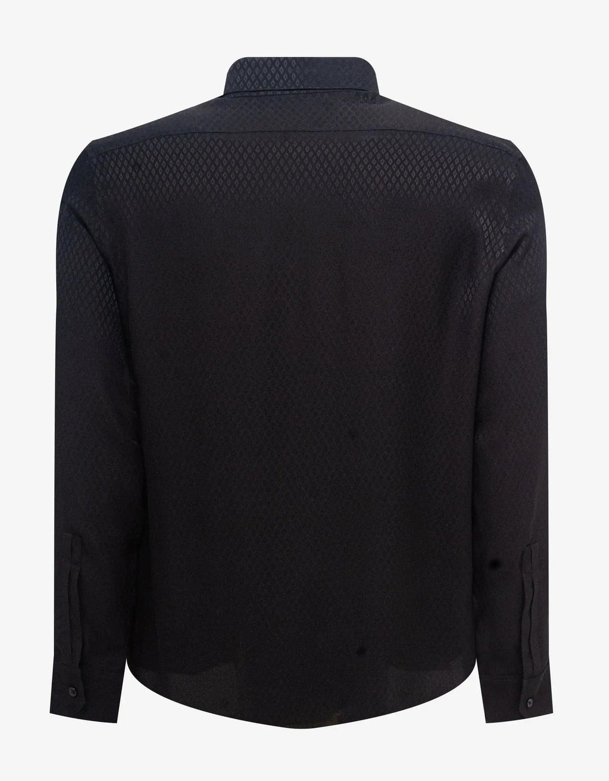 Saint Laurent Black Diamond Jacquard Silk Shirt