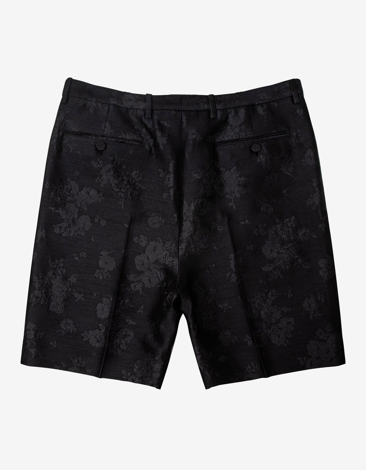 Saint Laurent Black Floral Tailored Shorts