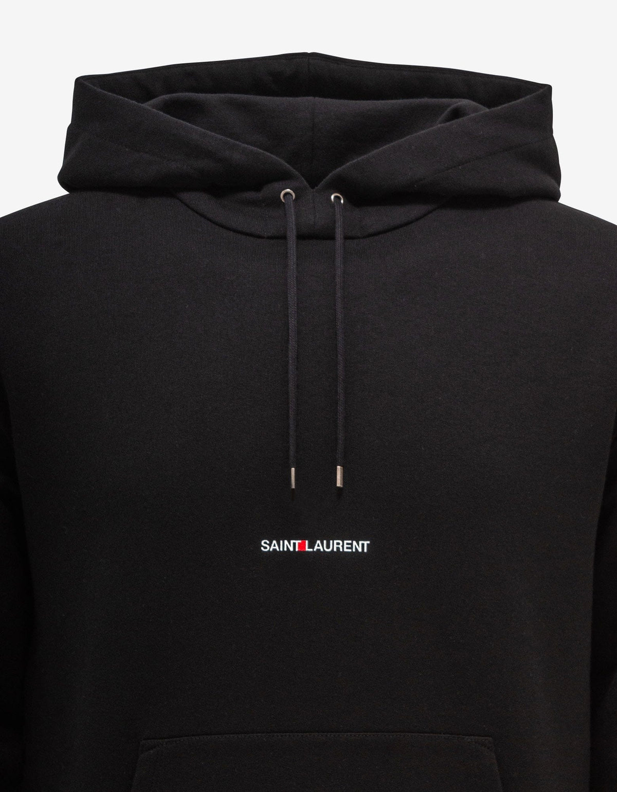 Saint Laurent Black Logo Print Hoodie