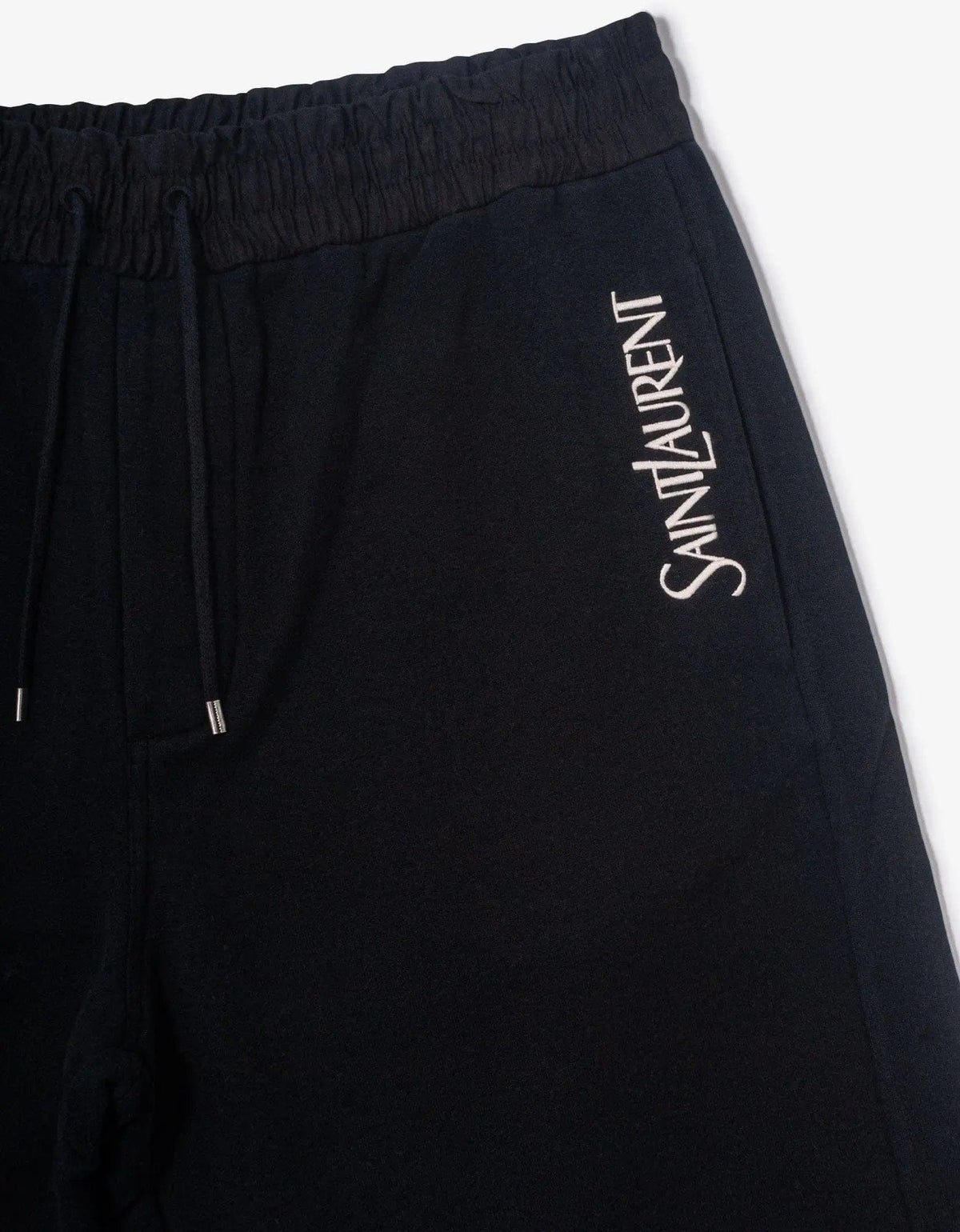 Saint Laurent Black Logo Sweat Shorts