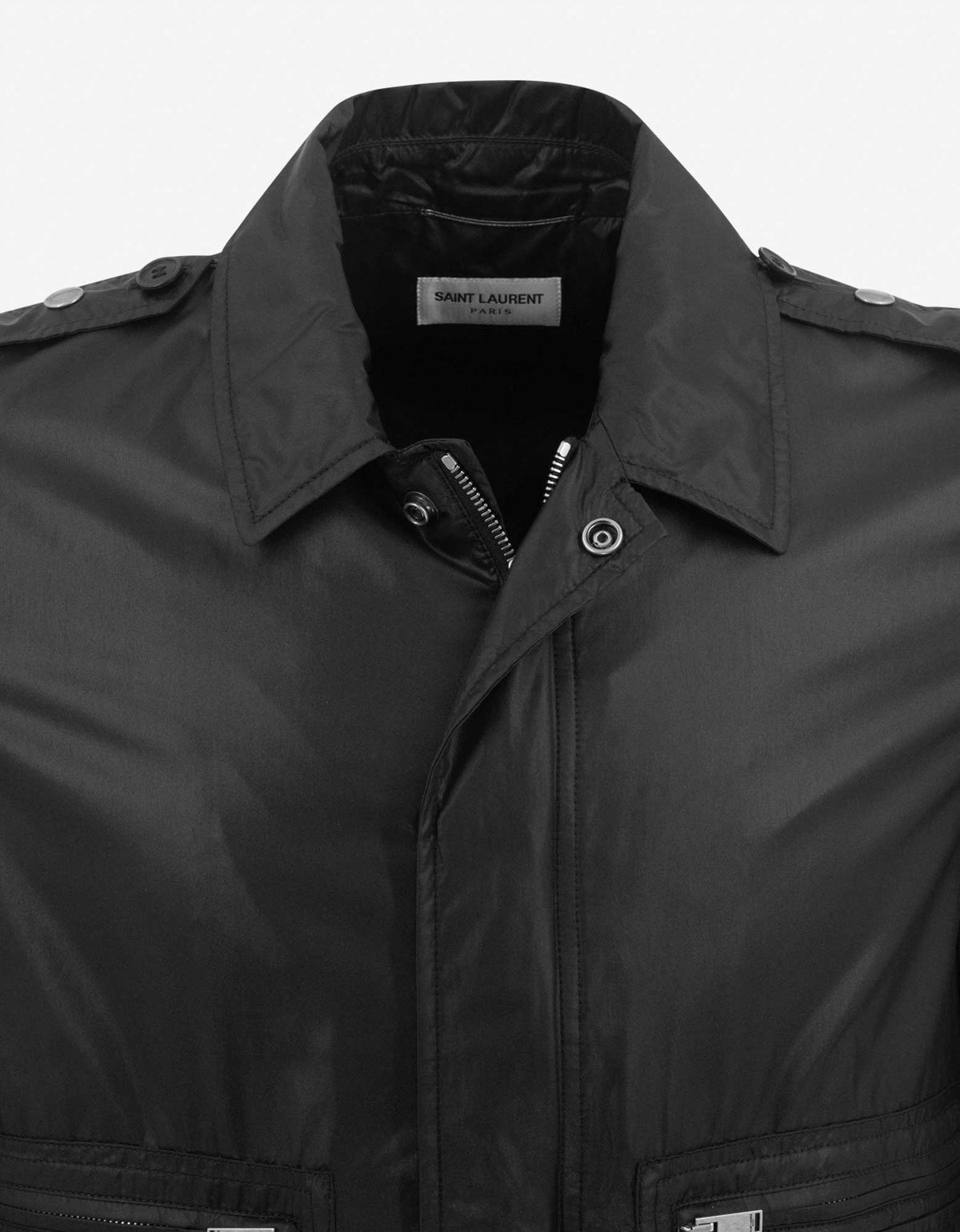 Saint Laurent Black Nylon Teddy Jacket