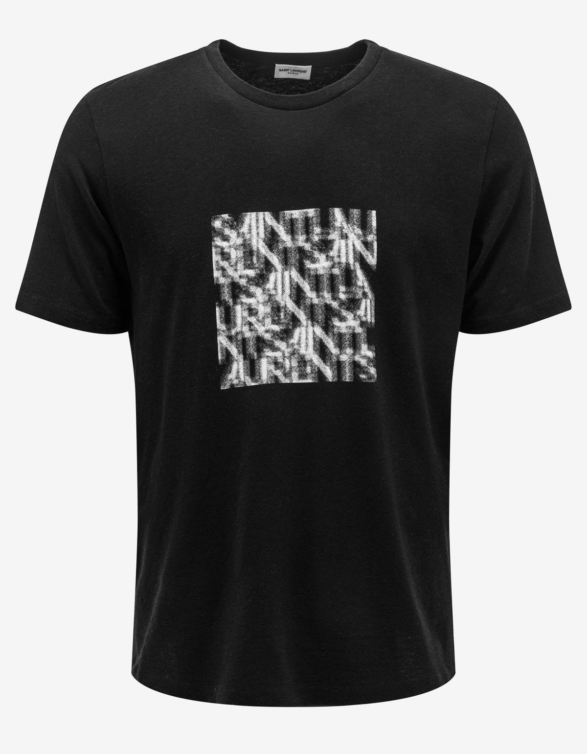 Saint Laurent Black Optical Illusion Print T-Shirt