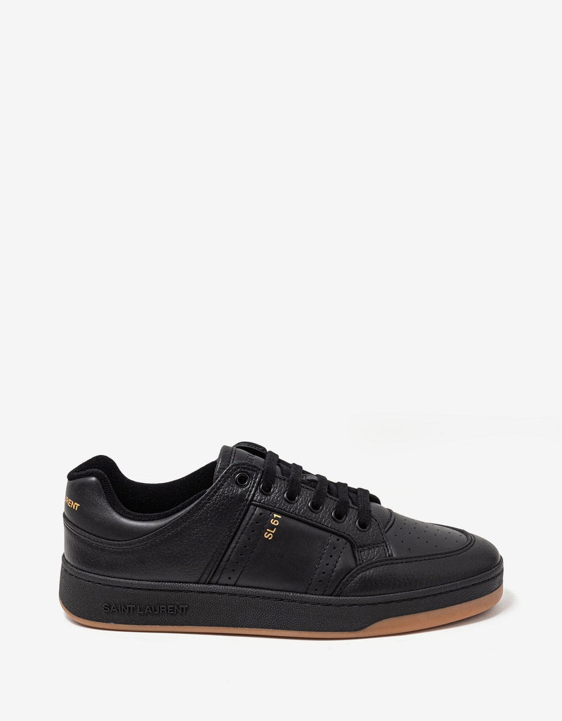 Saint Laurent Black SL/61 Leather Trainers