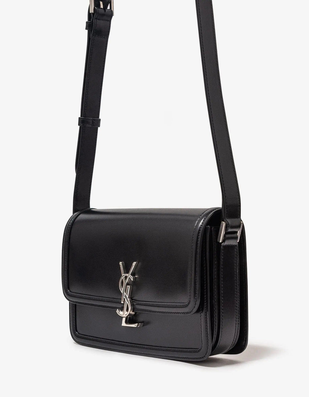 Saint Laurent Black Solferino Medium Satchel Bag