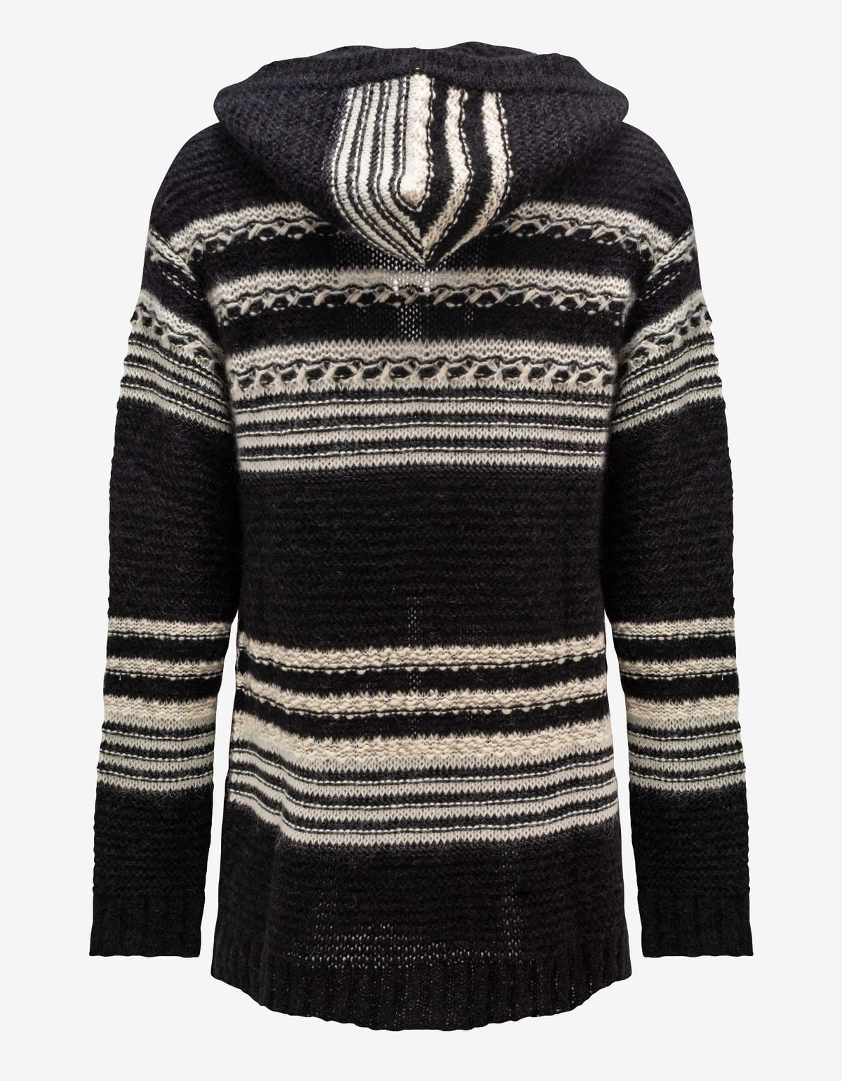 Saint Laurent Black Striped Mohair Baja Cardigan